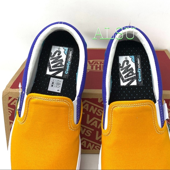 🌸Sale🌸 VANS Comfycush Slip On Multi Block Canvas Women’s Size 8 VN0A3WMD2CC - Picture 5 of 10